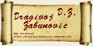 Dragivoj Zabunović vizit kartica